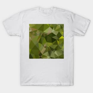 Sap Green Abstract Low Polygon Background T-Shirt